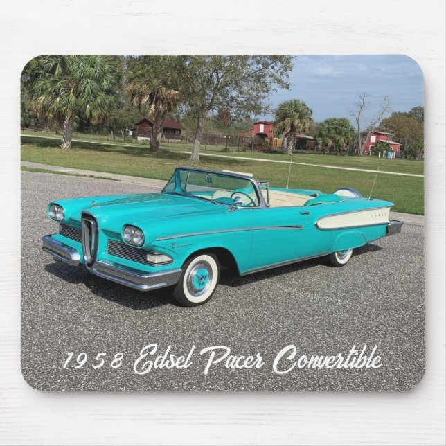 Vintage 1958 Edsel Pacer-konvertibel Musmatta (Framsidan)