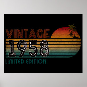 vintage 1958 limited edition poster