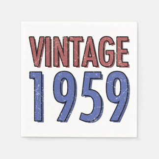 Vintage 1959 60:e födelsedagen pappersservett