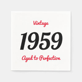 Vintage 1959 Åldrad till perfektion 60 Födelsedags Pappersservett