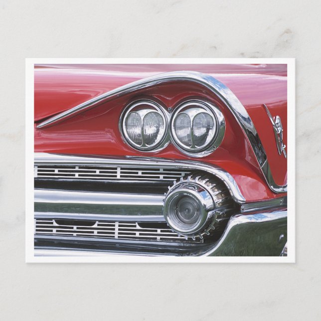 Vintage 1959 Bilglidfoto Vykort (Framsida)