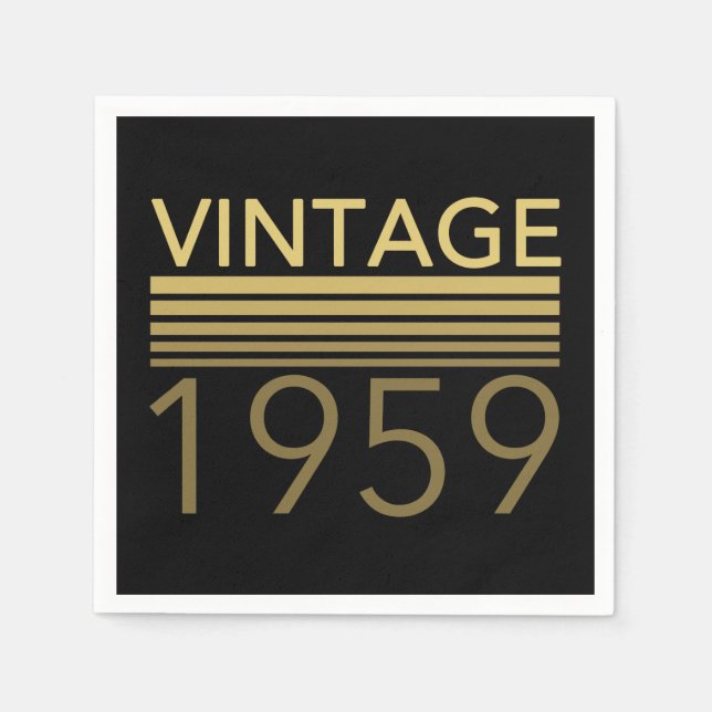 Vintage 1959 Födelseår Pappersservett (Framsidan)