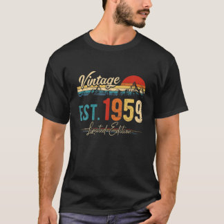 Vintage 1959 Retro 63 år av Fantastisk 63 år T Shirt