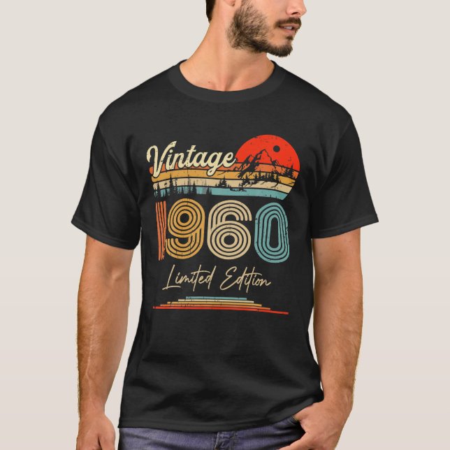 Vintage 1960 Begränsad Edition Premium T Shirt (Framsida)