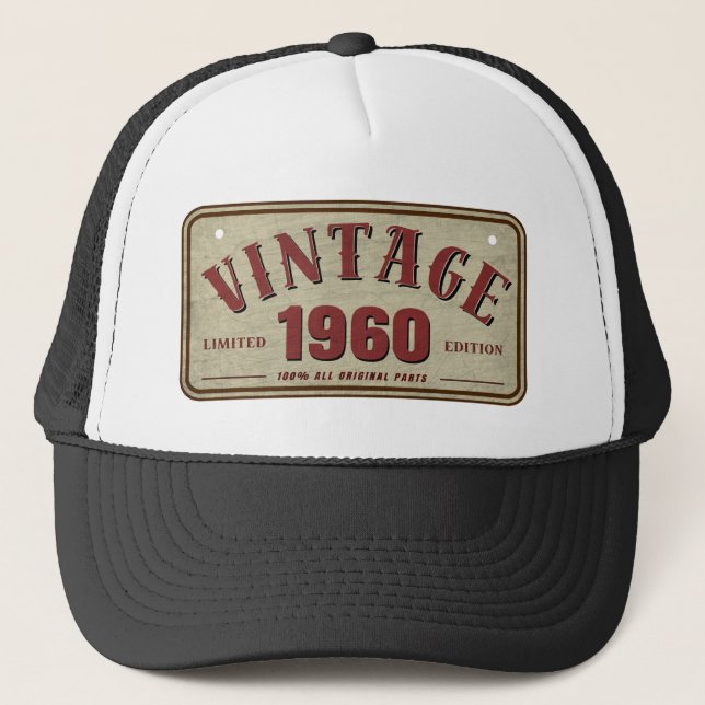 Vintage 1960 Begränsad Upplaga Alla Originaldelar Keps (Framsida)