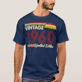 Vintage 1960 Birthday Shirt Begränsad Edition 1960 T Shirt