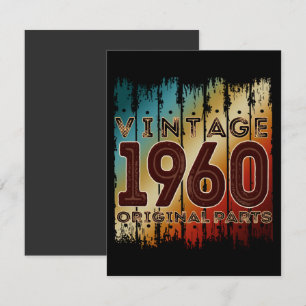 vintage 1960 originaldelar inbjudan