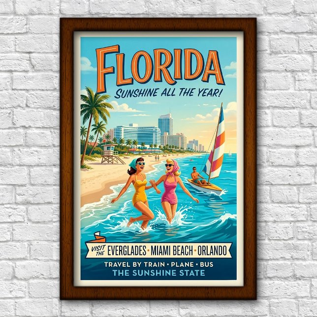 Vintage 1960-tal Florida Resor Poster (Skapare uppladdad)