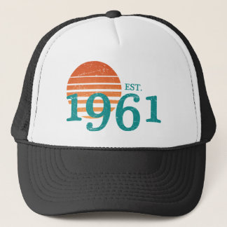 Vintage 1961: 60:e födelsedag Retro Sunset Keps
