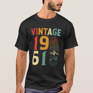 Vintage 1961 61 Ålderskämpning på födelsedagskampa T Shirt