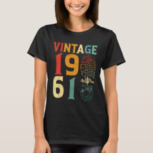 Vintage 1961 61 år gammal födelsedag Camping Vandr T Shirt