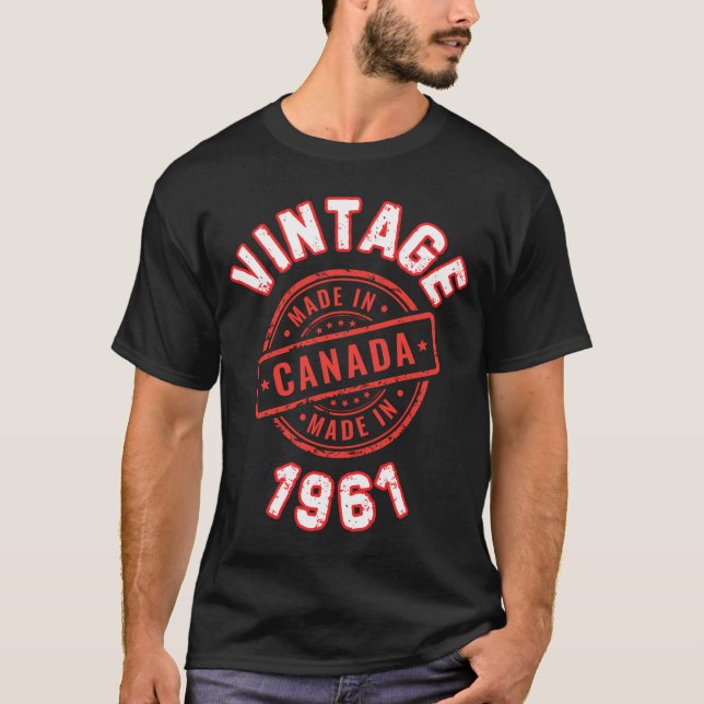 Vintage 1961 Kanada T Shirt (Framsida)