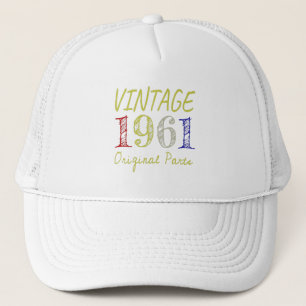 Vintage 1961 om födelsedagspresent, originaldelar keps