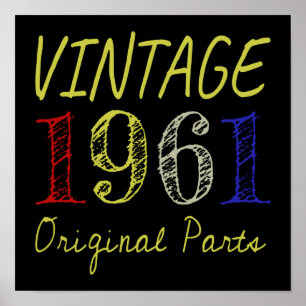vintage 1961, originaldelar poster