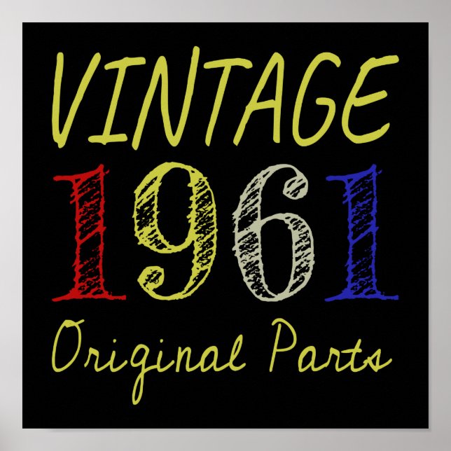 vintage 1961, originaldelar poster (Framsidan)