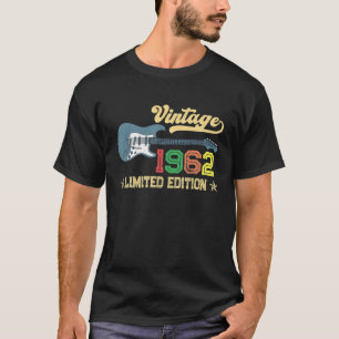 Vintage 1962: 60:e födelsedagsgåvor Guitar Älskare T Shirt