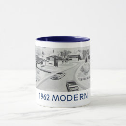 Vintage 1962 Modernist Residential Mugg