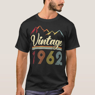Vintage 1962 Retro Mountains 60:e födelsedagserbju T Shirt