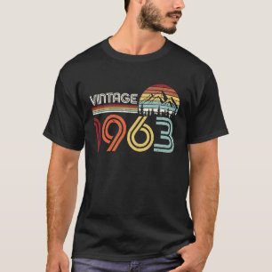 Vintage 1963 60 födelsedagar vid 60 års ålder t shirt