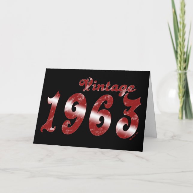 Vintage 1963-kort kort (Framsida)