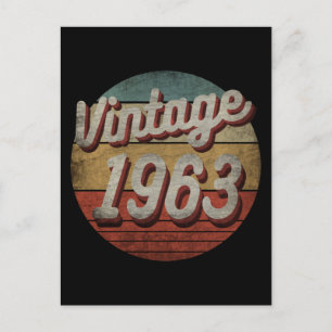 VINTAGE 1963 MÄN KVINNOR FÖDELSEDAGSGÅVA VYKORT
