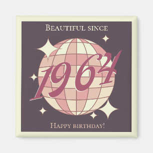 Vintage 1964 60-årsdag lila magnet