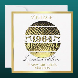 Vintage 1964 60-årsdagen guld kort