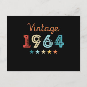Vintage 1964 60-årspresent Retro-gåva 60 år gammal Vykort