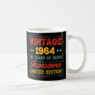 Vintage 1964 Framställd 1964 60 födelsedagar 60 år Kaffemugg