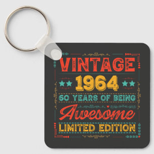 Vintage 1964 Framställd 1964 60 födelsedagar 60 år Nyckelring