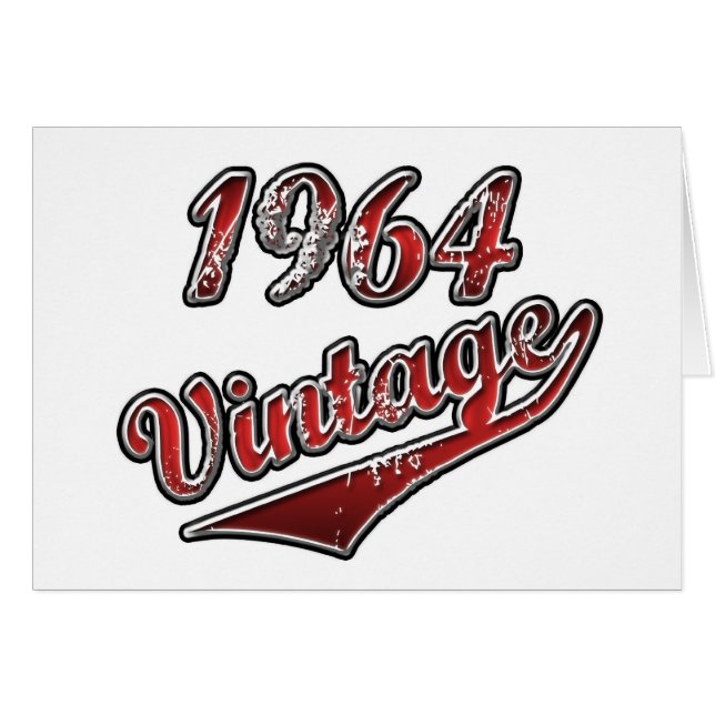 Vintage 1964 hälsningskort (Framsidan Horizontal)