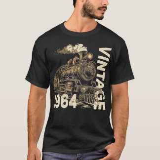Vintage 1964 Steampunk Steam Tåg Locomotive 60:e T Shirt