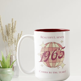 Vintage 1965 60-årsdag lila Två-Tonad mugg