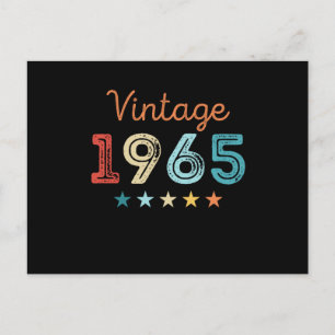 Vintage 1965: 60:e födelsedag: Retro Gift 60-årig Vykort