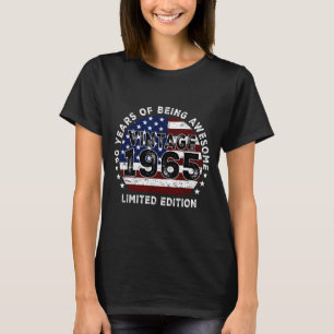 Vintage 1965 Amerikansk Flagga 60-årsdag 60 År Gam T Shirt