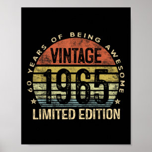 Vintage 1965 Begränsad Edition 60-årig gåva 60 ton Poster