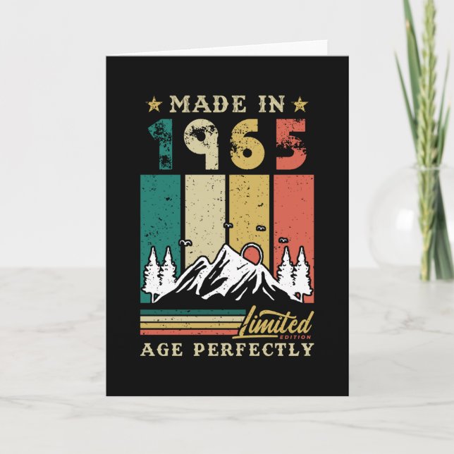 Vintage 1965 Födelsedag Kort (Framsida)