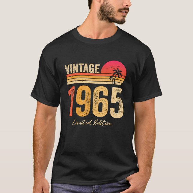 Vintage 1965 Födelsedatum 1965 T Shirt (Framsida)