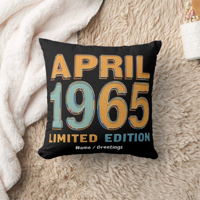 Vintage 1965 Limited Edition 60-årspresent  Kudde (Filt)