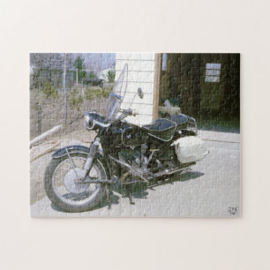 Vintage 1965 Motorcykel Pussel