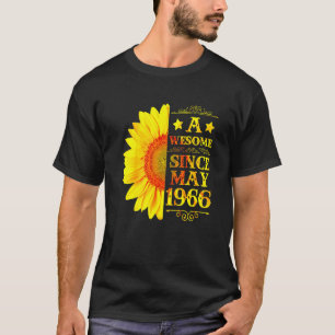 Vintage 1966 56 år gammal 56 maj Sunshine Birth T Shirt