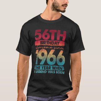 Vintage 1966 Begränsad utgåva 1966 56 år gammal 56 T Shirt