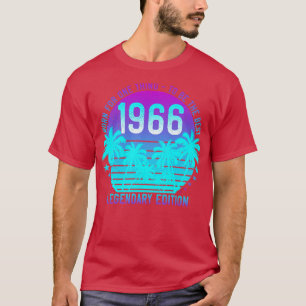 Vintage 1966 Födelsedag 55:e Aesthetic Sunset Hand T Shirt