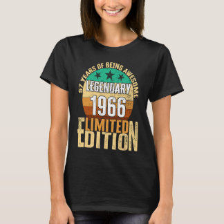 Vintage 1966 Legendary Begränsad Edition 57-åring T Shirt