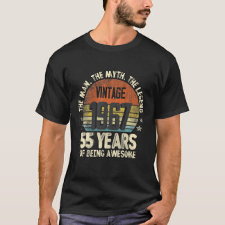 Vintage 1967 55:e födelsedagen 55 år gammal för at t shirt