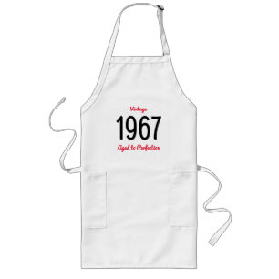 Vintage 1967 Åldrad till perfektion 60 Födelsedags Långt Förkläde