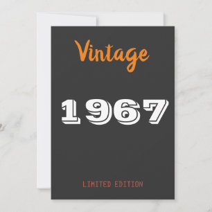 Vintage 1967 Begränsad Edition Födelsedagsinbjudan Inbjudningar