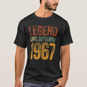 Vintage 1967 Födelsedag september Born Legend seda T Shirt