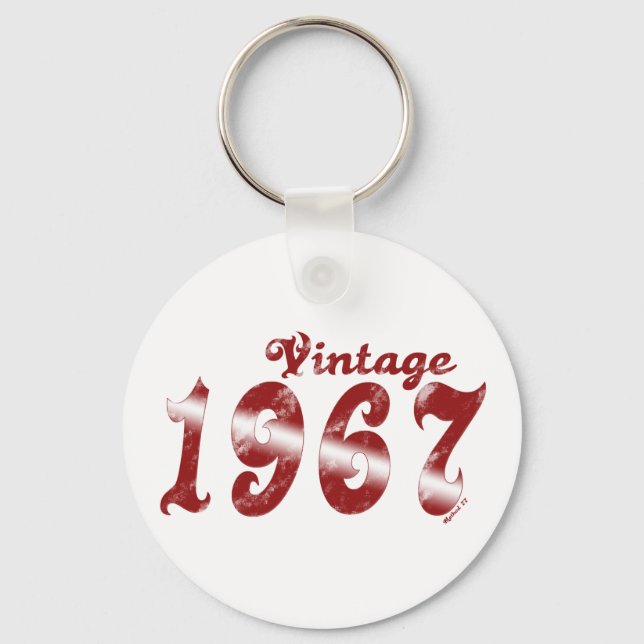 Vintage 1967-nyckelkedja nyckelring (Framsida)