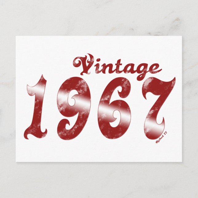 Vintage 1967 vykort (Framsida)